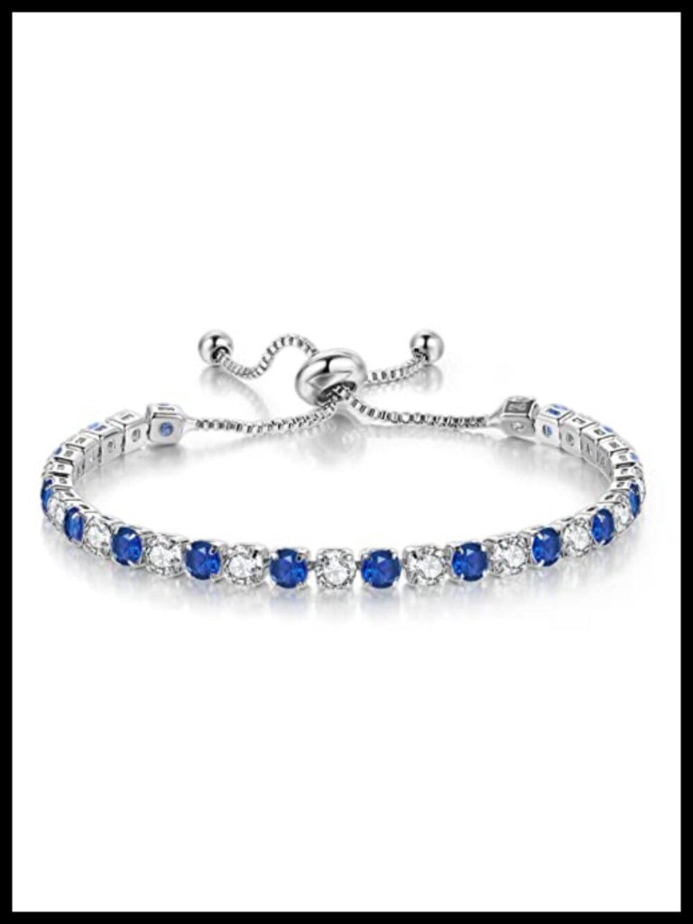 Tennis Bracelet Cubic Zirconia Adjustable Chain Bracelet for Women